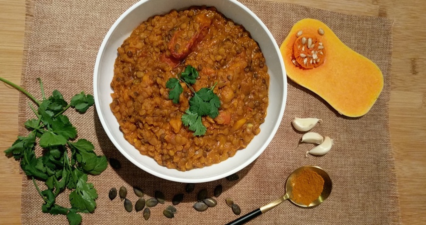 Dhal à la courge et aux lentilles