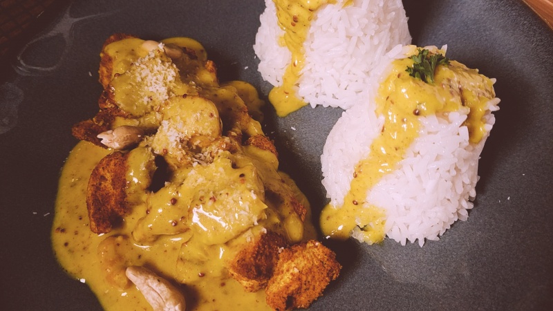 Poulet moutarde curry