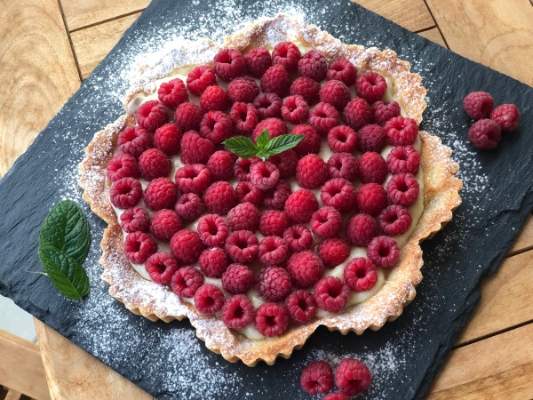 Tarte aux framboises