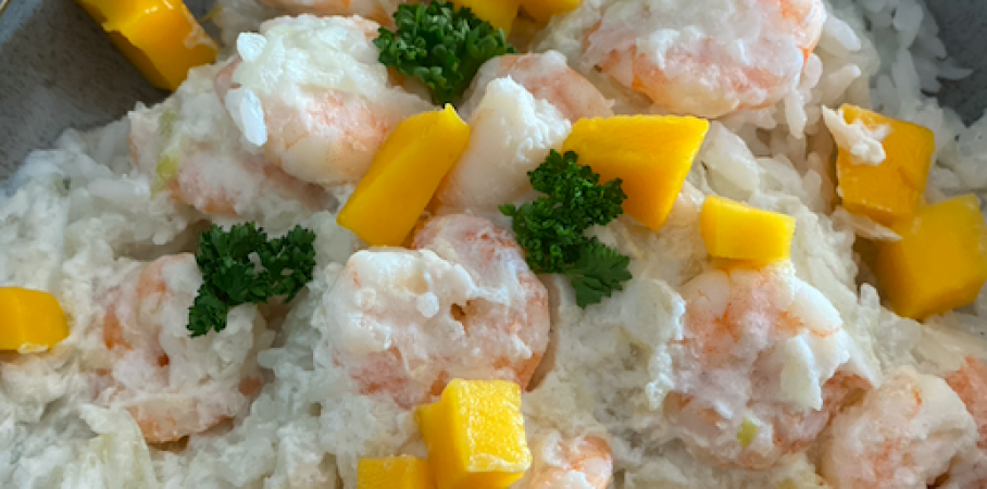 Crevette au Lait de coco & Mangue