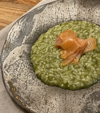 Risotto au pesto de rompons