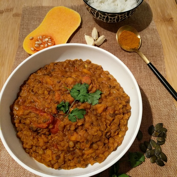 Dhal à la courge et aux lentilles