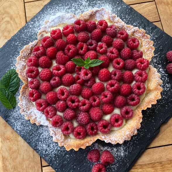 Tarte aux framboises