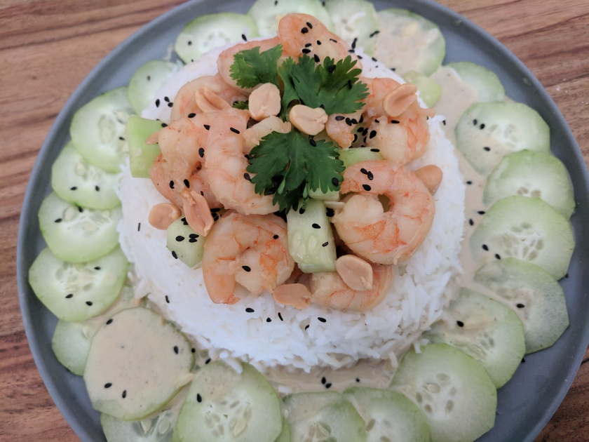 Curry vert Crevettes & Concombre