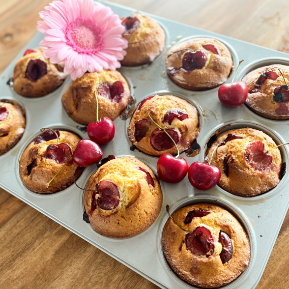 Muffins aux cerises