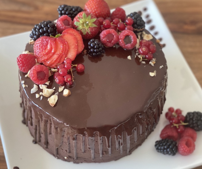 Gateau chocolat framboise