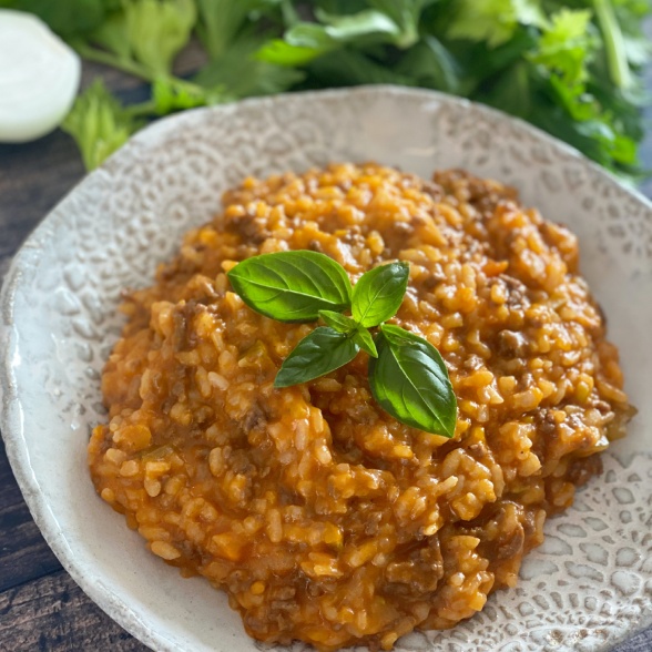 Risotto à la bolognaise