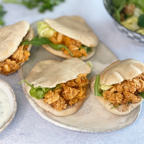 Pain Pita au poulet mariné