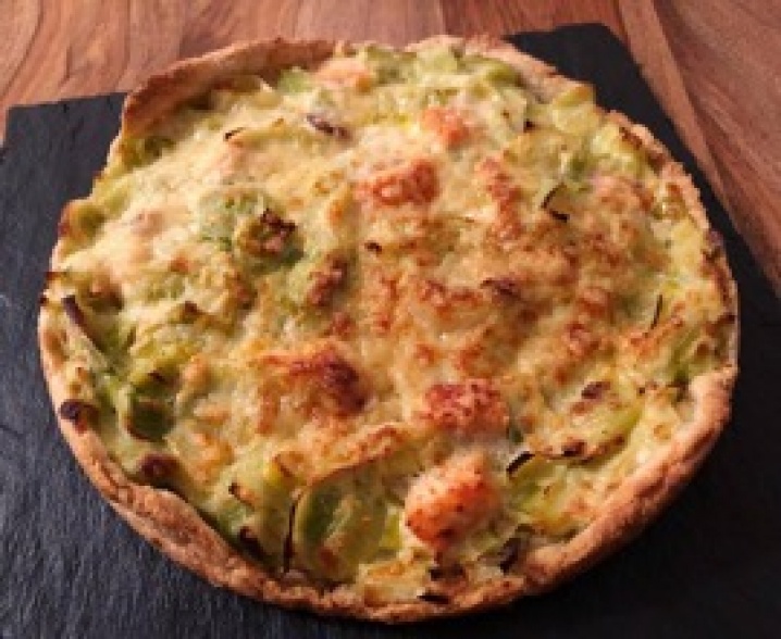 Quiche au saumon & poireaux